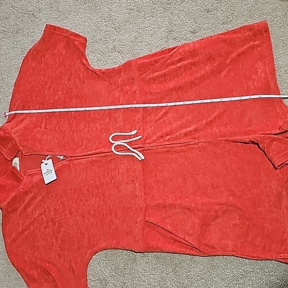 Marine Layer Terry Out Romper In Red - Picture 8 of 9